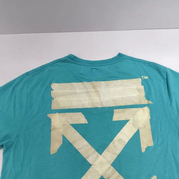 Off-White Off-White Blue Tape Design Short Sleeve T-Shirt 0079 Size US XS / EU 42 / 0 - 5 Thumbnail