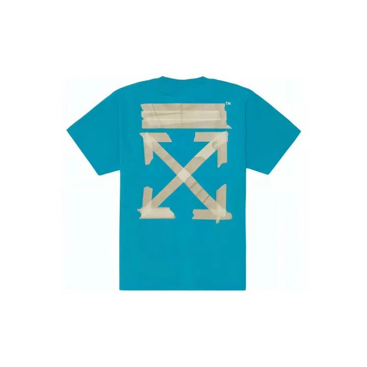 Off-White Off-White Blue Tape Design Short Sleeve T-Shirt 0079 Size US XS / EU 42 / 0 - 2 Thumbnail
