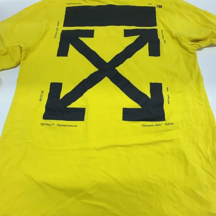 Off-White Off-White Yellow Arrow Print Long Sleeve T-Shirt 0079 Size US L / EU 52-54 / 3 - 8 Thumbnail