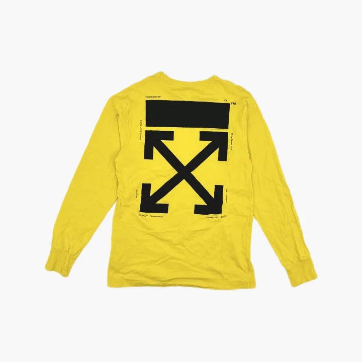Off-White Off-White Yellow Arrow Print Long Sleeve T-Shirt 0079 Size US L / EU 52-54 / 3 - 3 Thumbnail