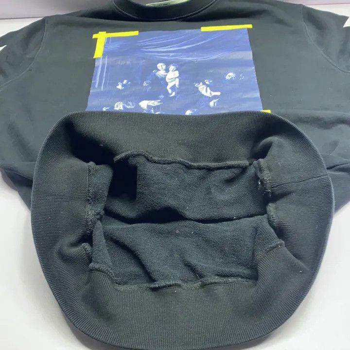 Off-White Off-White SS21 Black Religious Artwork Sweatshirt 0079 Size US S / EU 44-46 / 1 - 11 Thumbnail