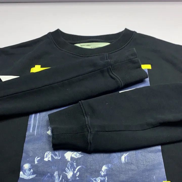 Off-White Off-White SS21 Black Religious Artwork Sweatshirt 0079 Size US S / EU 44-46 / 1 - 9 Thumbnail