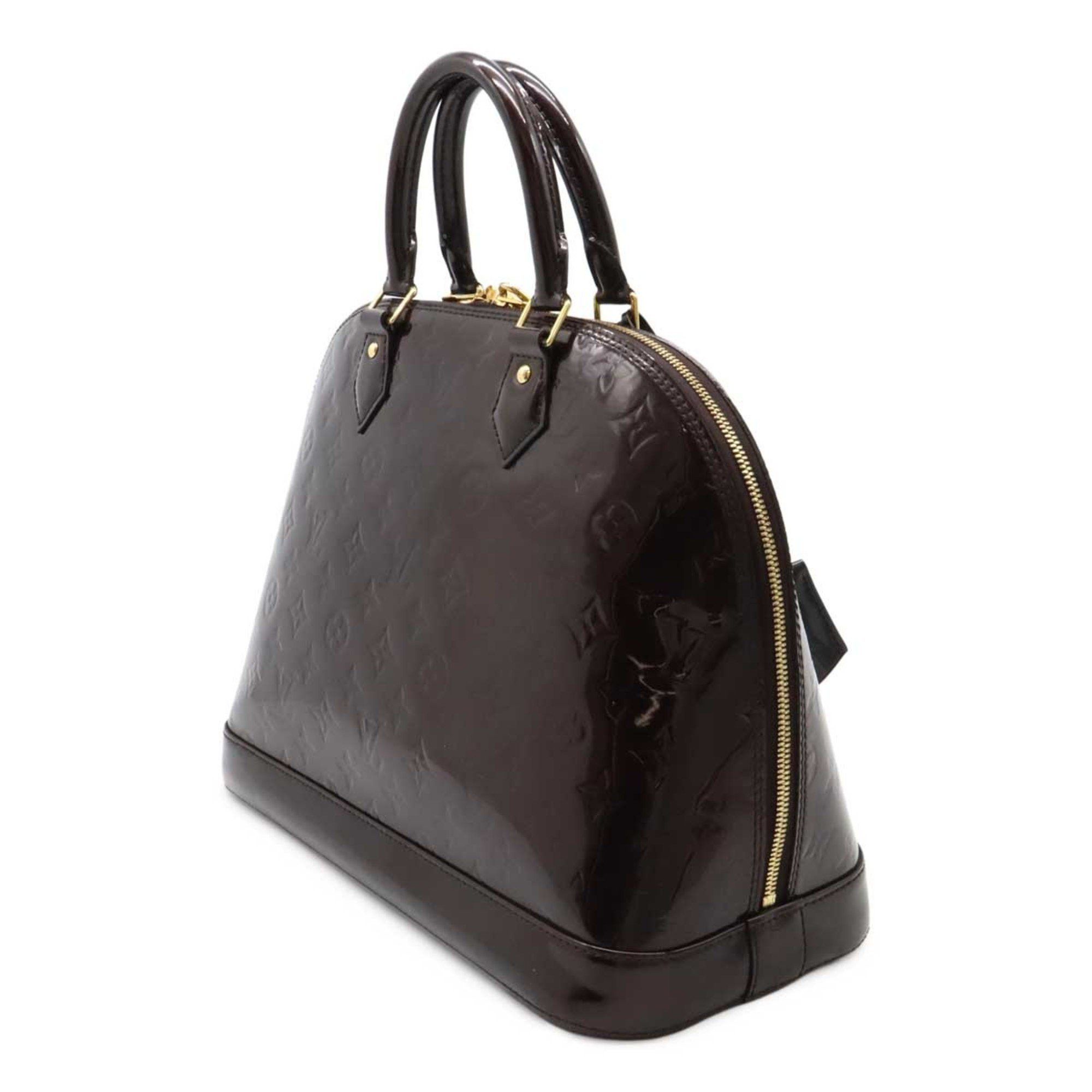 Louis Vuitton Louis Vuitton Monogram Vernis Alma MM Handbag Amarante M91678 Size ONE SIZE - 3 Thumbnail