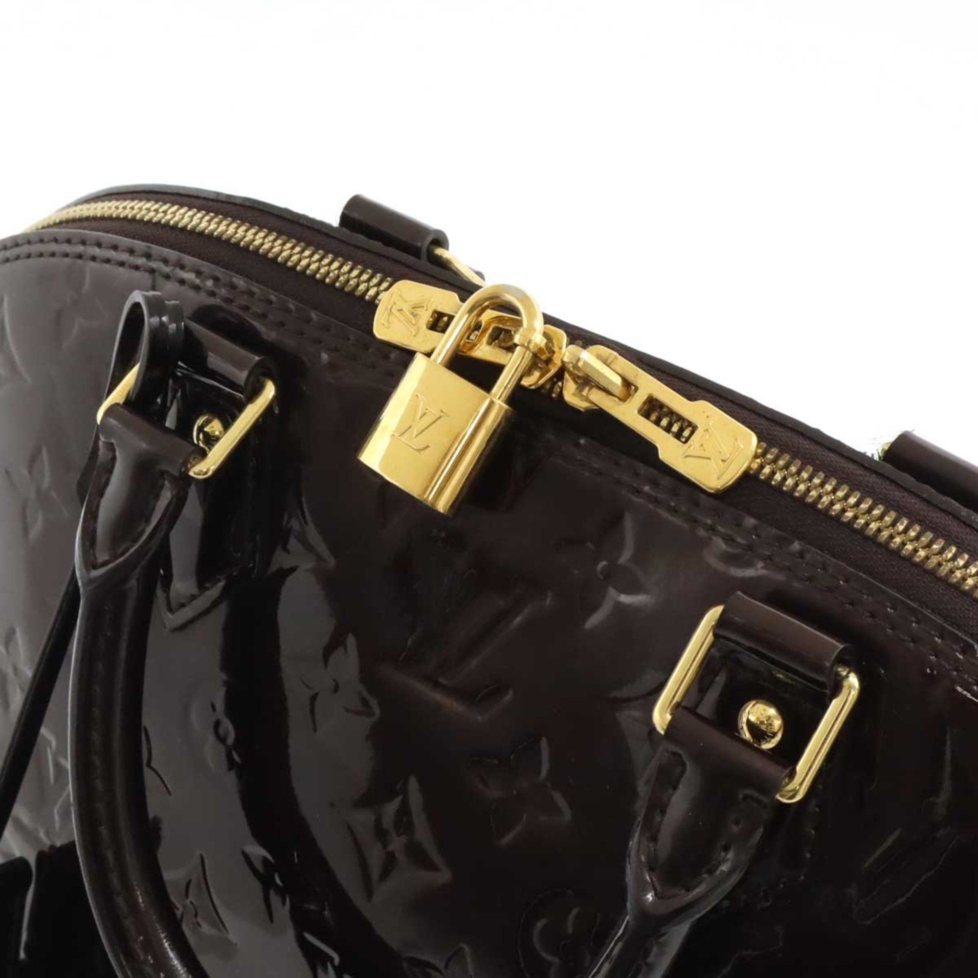 Louis Vuitton Louis Vuitton Monogram Vernis Alma MM Handbag Amarante M91678 Size ONE SIZE - 6 Thumbnail