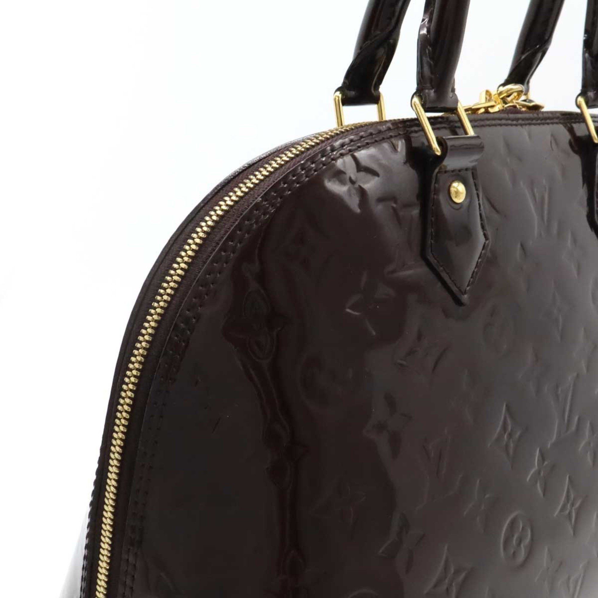 Louis Vuitton Louis Vuitton Monogram Vernis Alma MM Handbag Amarante M91678 Size ONE SIZE - 8 Thumbnail