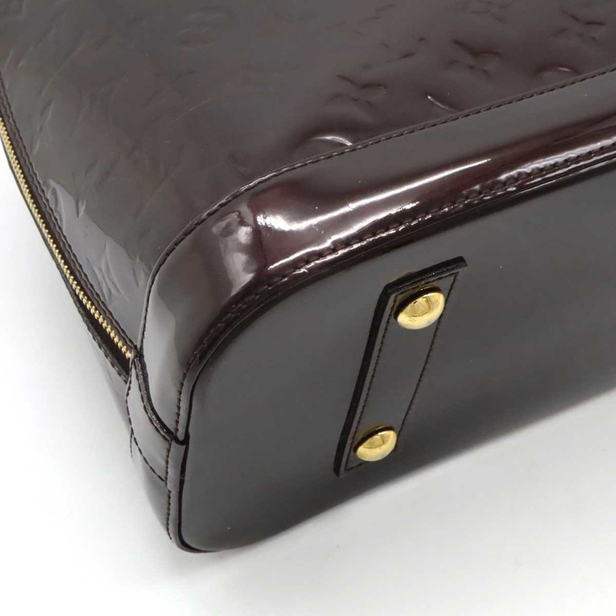 Louis Vuitton Louis Vuitton Monogram Vernis Alma MM Handbag Amarante M91678 Size ONE SIZE - 4 Thumbnail