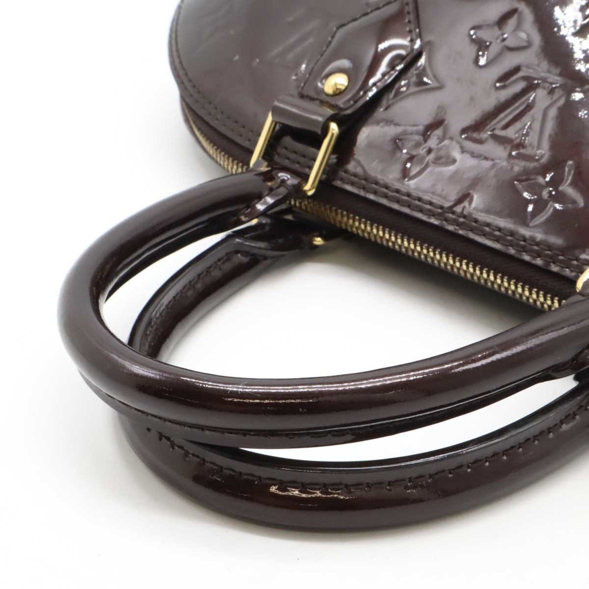 Louis Vuitton Louis Vuitton Monogram Vernis Alma MM Handbag Amarante M91678 Size ONE SIZE - 5 Thumbnail