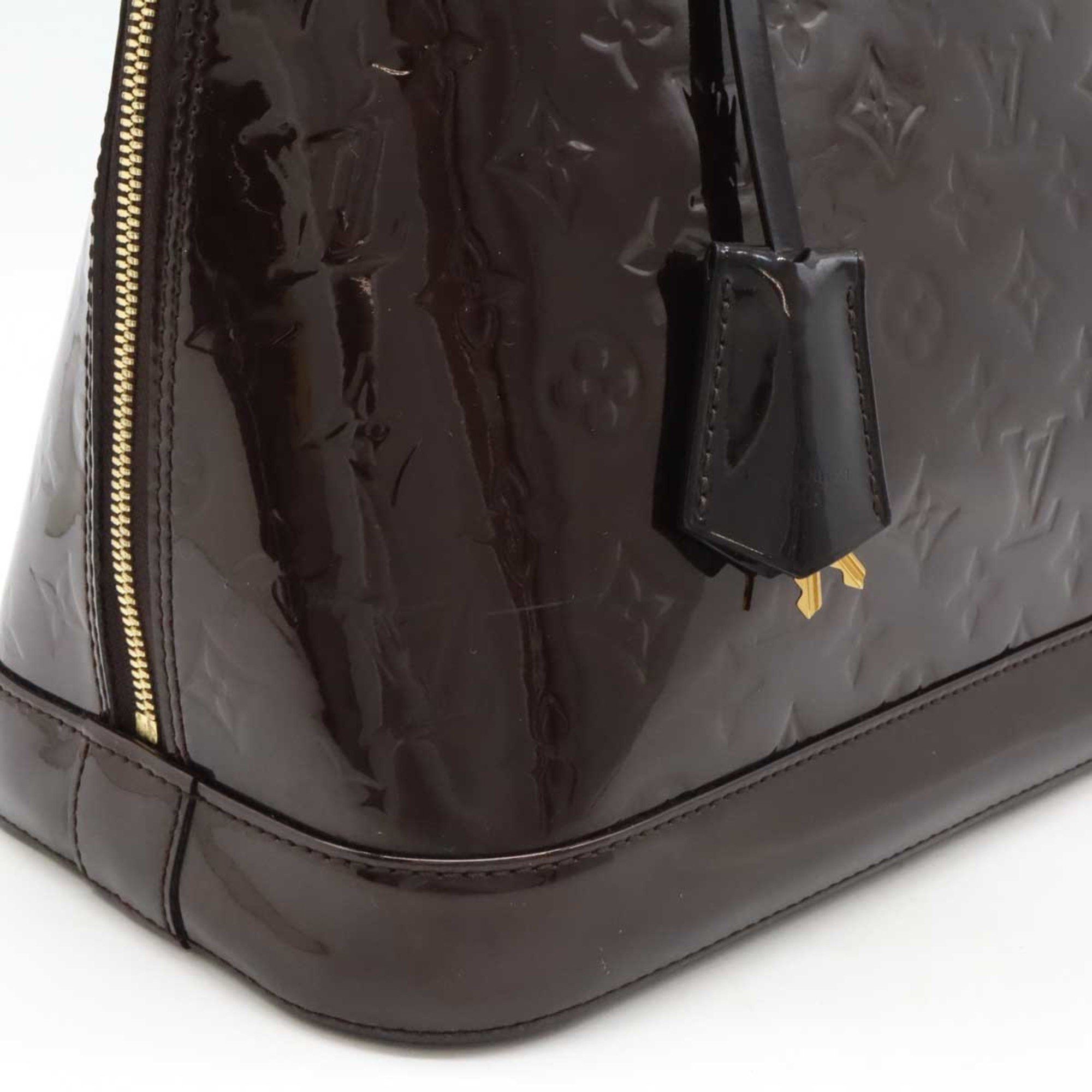 Louis Vuitton Louis Vuitton Monogram Vernis Alma MM Handbag Amarante M91678 Size ONE SIZE - 9 Thumbnail