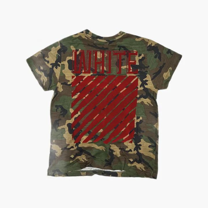 Off-White OFF-WHITE Camouflage Red Velvet Short Sleeve Tee 0079 Size US XS / EU 42 / 0 - 3 Thumbnail