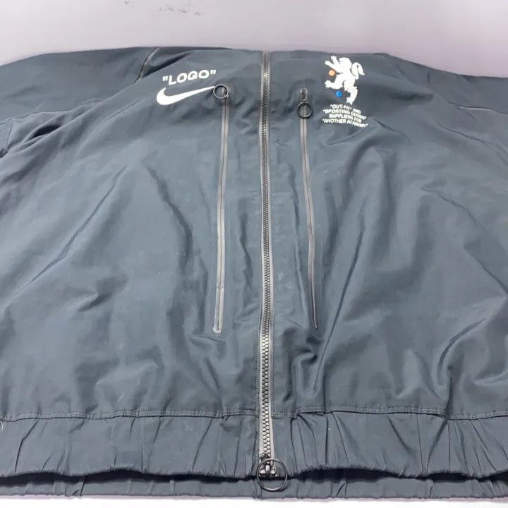 Off-White Nike x Off-White Black Men's Track Jacket 0079 Size US L / EU 52-54 / 3 - 11 Thumbnail