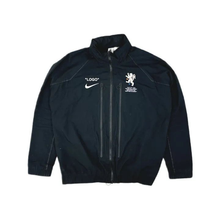 Off-White Nike x Off-White Black Men's Track Jacket 0079 Size US L / EU 52-54 / 3 - 2 Thumbnail