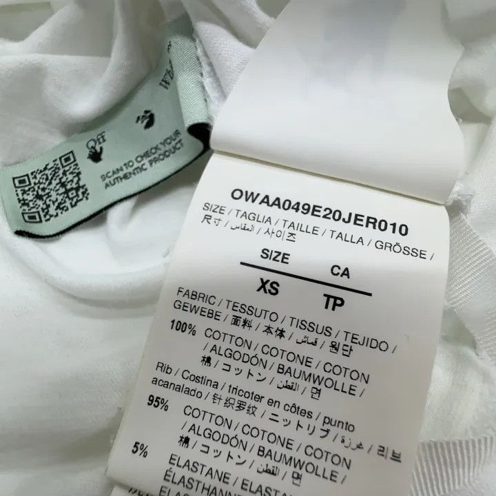 Off-White OFF-WHITE Casual Embroidered Short Sleeve T-Shirt 0079 Size US XS / EU 42 / 0 - 4 Thumbnail