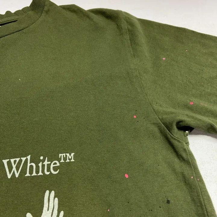Off-White Off-White SS21 Logo Print T-Shirt in Green 0079 Size US XXS / EU 40 - 9 Thumbnail