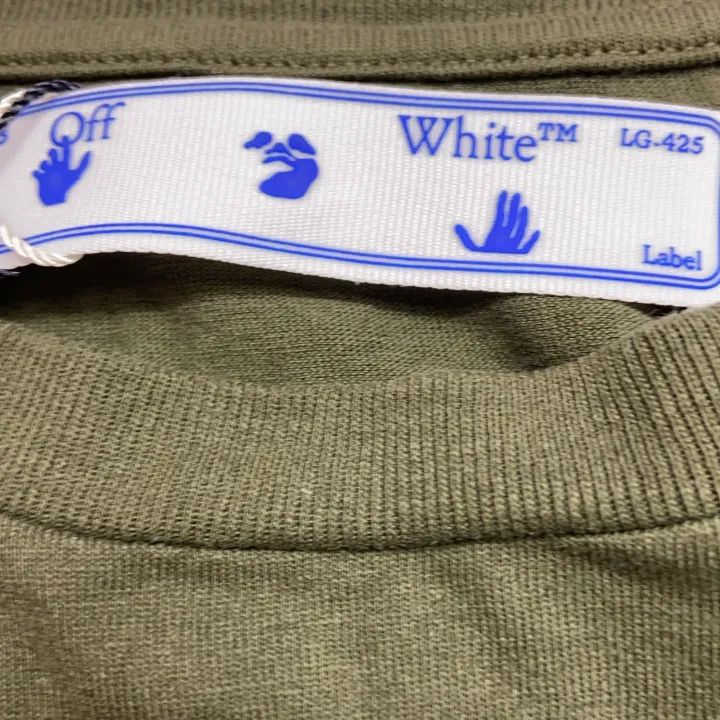 Off-White Off-White SS21 Logo Print T-Shirt in Green 0079 Size US XXS / EU 40 - 5 Thumbnail