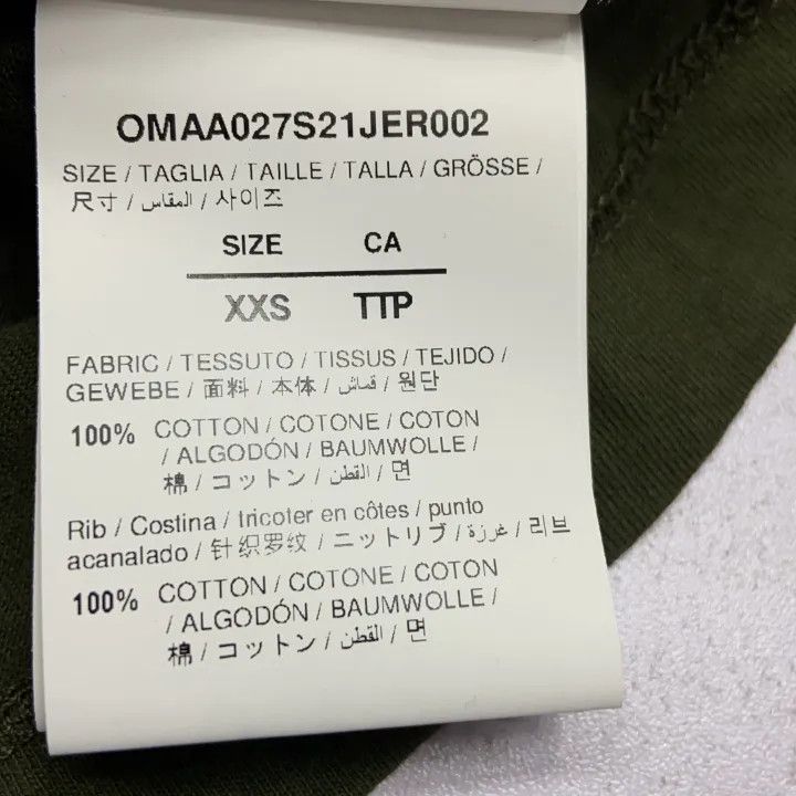 Off-White Off-White SS21 Logo Print T-Shirt in Green 0079 Size US XXS / EU 40 - 3 Thumbnail