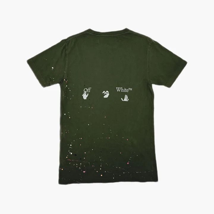 Off-White Off-White SS21 Logo Print T-Shirt in Green 0079 Size US XXS / EU 40 - 2 Thumbnail