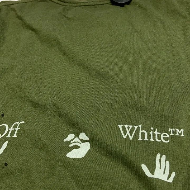 Off-White Off-White SS21 Logo Print T-Shirt in Green 0079 Size US XXS / EU 40 - 6 Thumbnail