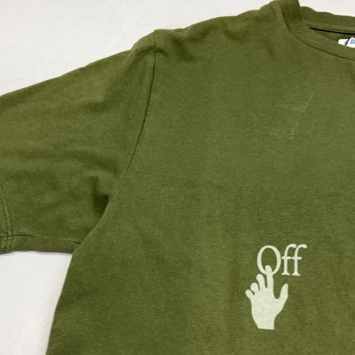 Off-White Off-White SS21 Logo Print T-Shirt in Green 0079 Size US XXS / EU 40 - 10 Thumbnail