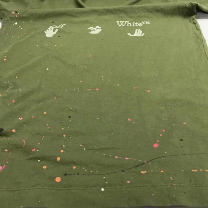 Off-White Off-White SS21 Logo Print T-Shirt in Green 0079 Size US XXS / EU 40 - 12 Thumbnail