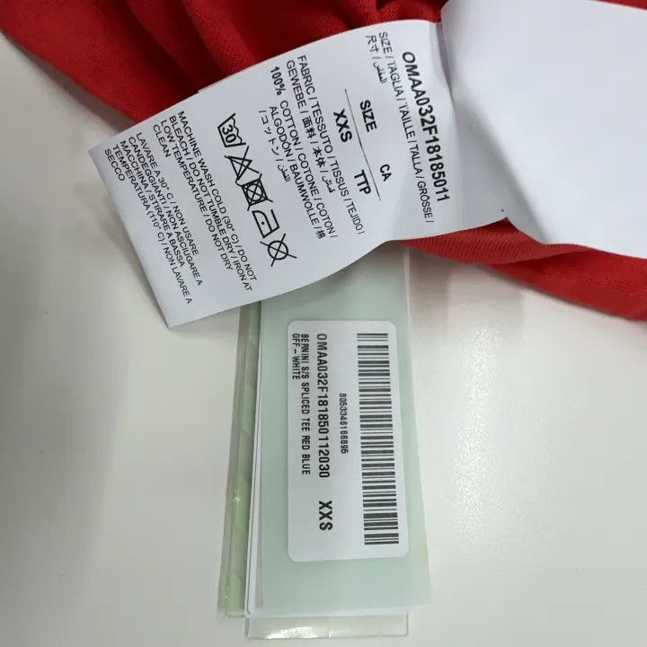 Off-White Off-White Red Portrait Print Short Sleeve T-Shirt 0079 Size US XXS / EU 40 - 2 Thumbnail