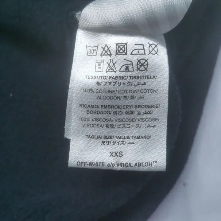 Off-White Off-White Black Hooded Sweatshirt with Patches 0079 Size US XXS / EU 40 - 5 Thumbnail