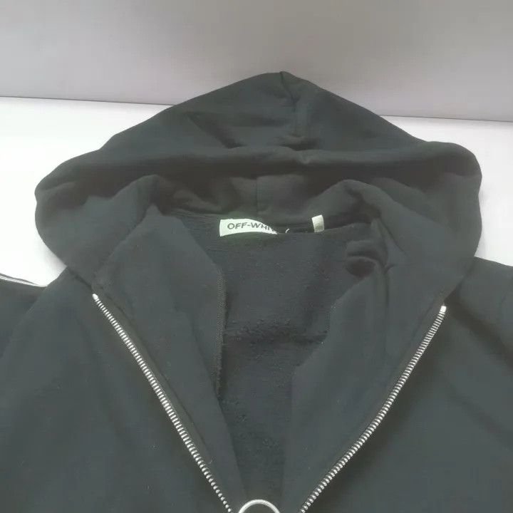 Off-White Off-White Black Hooded Sweatshirt with Patches 0079 Size US XXS / EU 40 - 7 Thumbnail