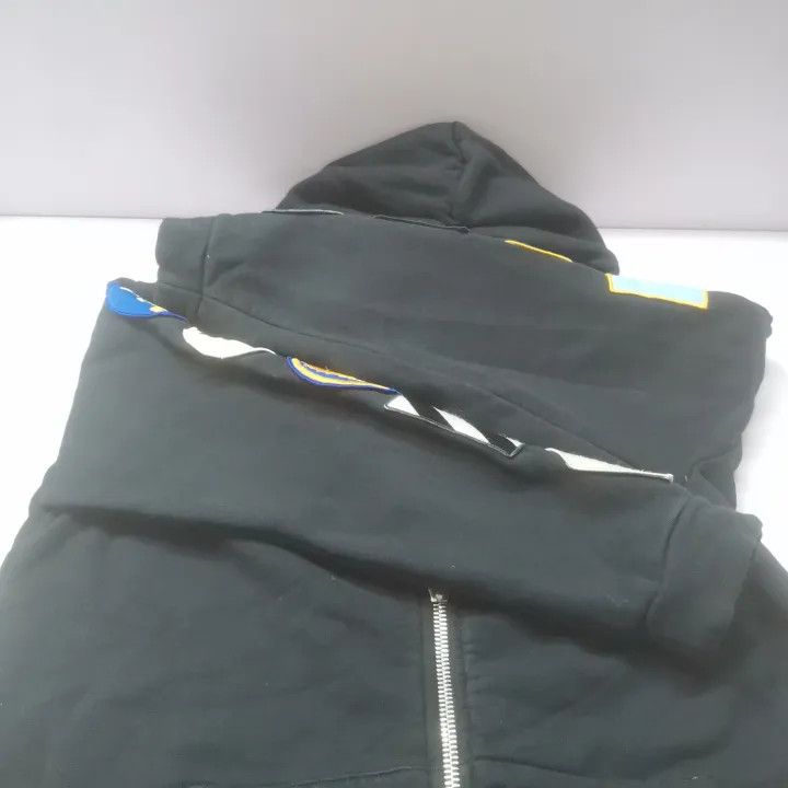 Off-White Off-White Black Hooded Sweatshirt with Patches 0079 Size US XXS / EU 40 - 9 Thumbnail