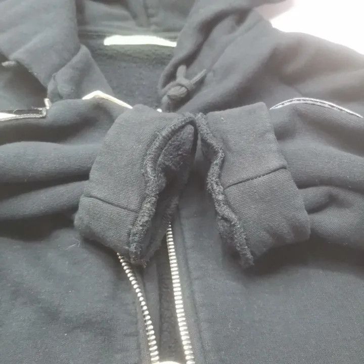 Off-White Off-White Black Hooded Sweatshirt with Patches 0079 Size US XXS / EU 40 - 8 Thumbnail