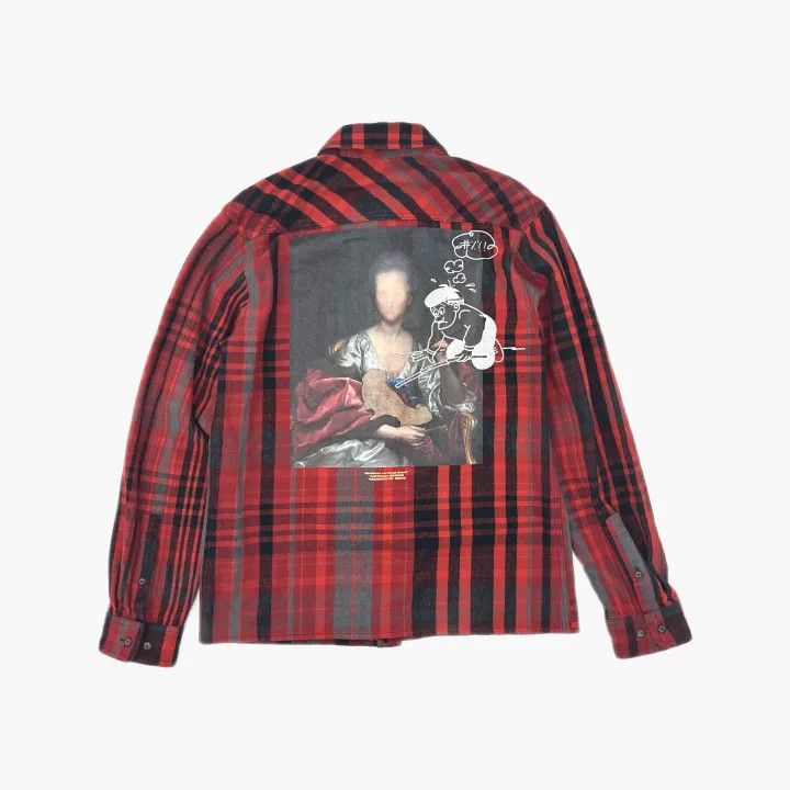 Off-White OFF-WHITE Mariana De Silva Red Plaid Shirt 0079 Size US XL / EU 56 / 4 - 3 Thumbnail
