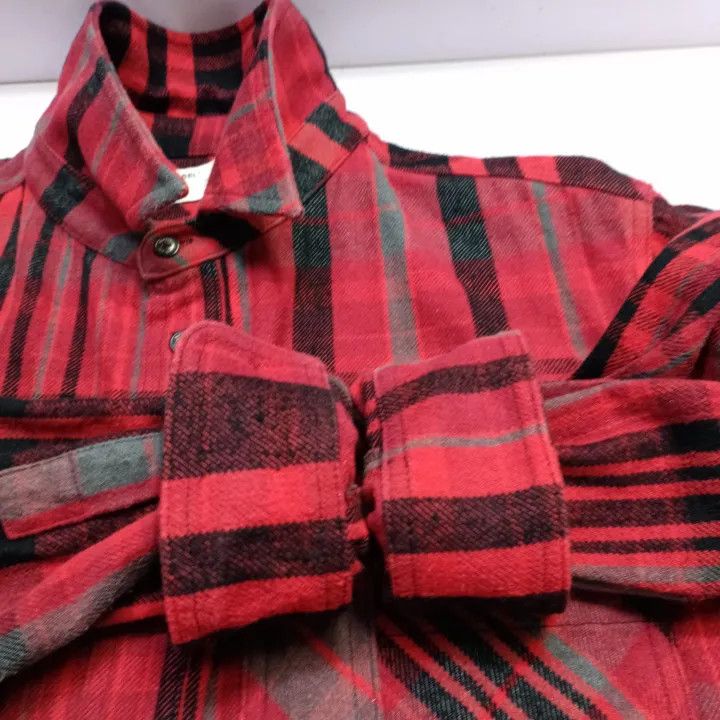 Off-White OFF-WHITE Mariana De Silva Red Plaid Shirt 0079 Size US XL / EU 56 / 4 - 7 Thumbnail