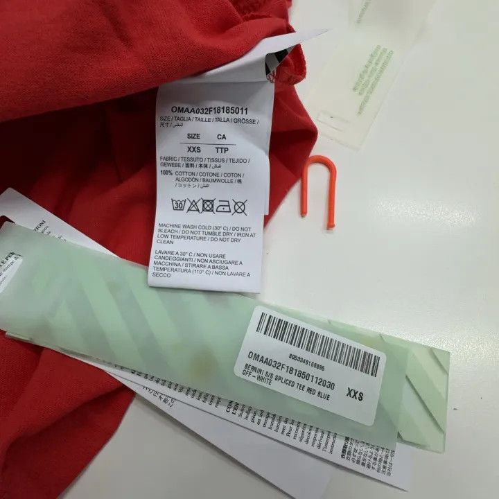 Off-White Off-White Red Portrait Print Short Sleeve T-Shirt 0079 Size US XXS / EU 40 - 3 Thumbnail