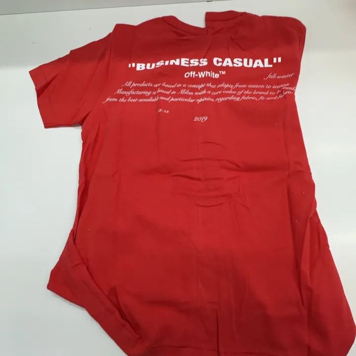 Off-White Off-White Red Portrait Print Short Sleeve T-Shirt 0079 Size US XXS / EU 40 - 4 Thumbnail