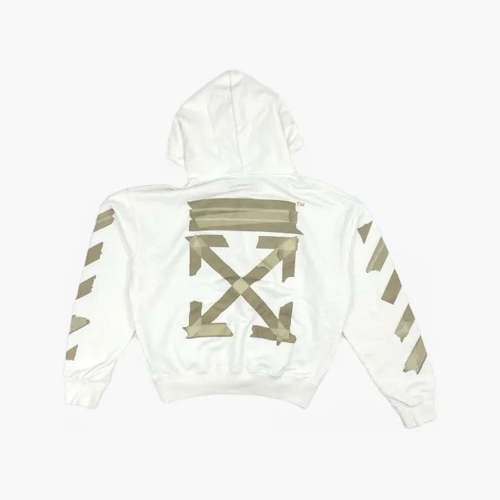 Off-White OFF-WHITE White Relaxed Fit Hoodie with Arrow Print 0079 Size US S / EU 44-46 / 1 - 3 Thumbnail