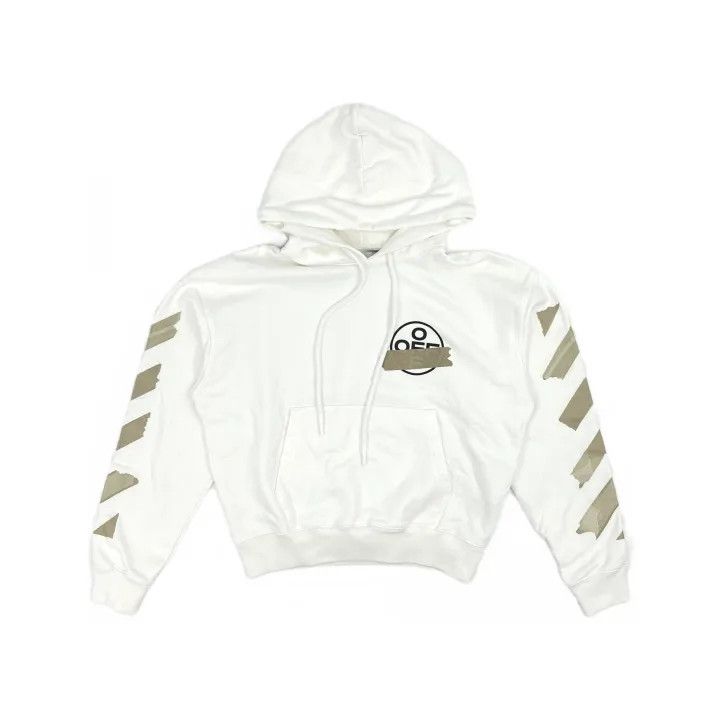 Off-White OFF-WHITE White Relaxed Fit Hoodie with Arrow Print 0079 Size US S / EU 44-46 / 1 - 2 Thumbnail