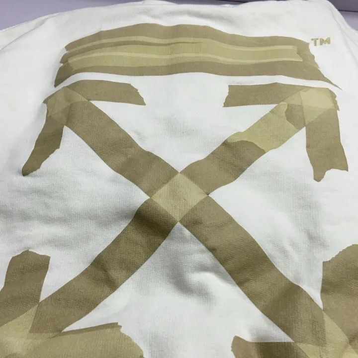 Off-White OFF-WHITE White Relaxed Fit Hoodie with Arrow Print 0079 Size US S / EU 44-46 / 1 - 7 Thumbnail