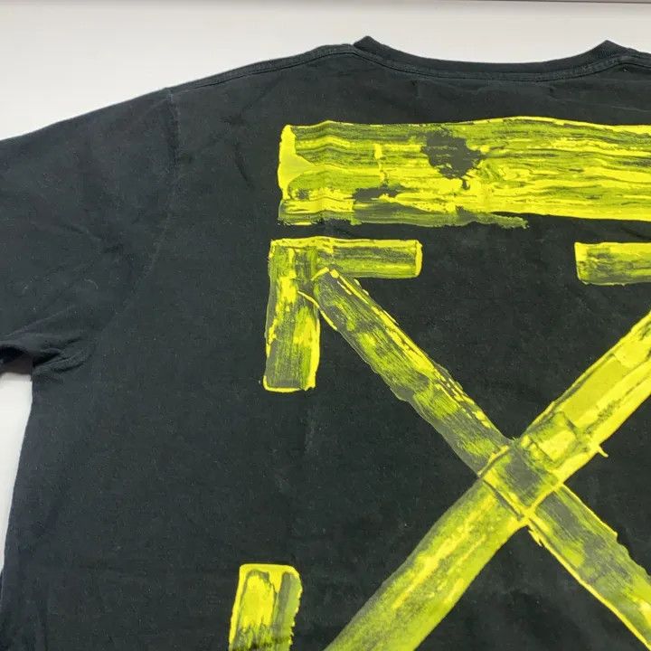 Off-White Off-White Black Paint Splash Arrow T-Shirt 0079 Size US XS / EU 42 / 0 - 14 Thumbnail