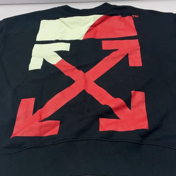 Off-White OFF-WHITE SS19 Black Diagonal Print Crewneck Sweatshirt 0079 Size US XXS / EU 40 - 10 Thumbnail