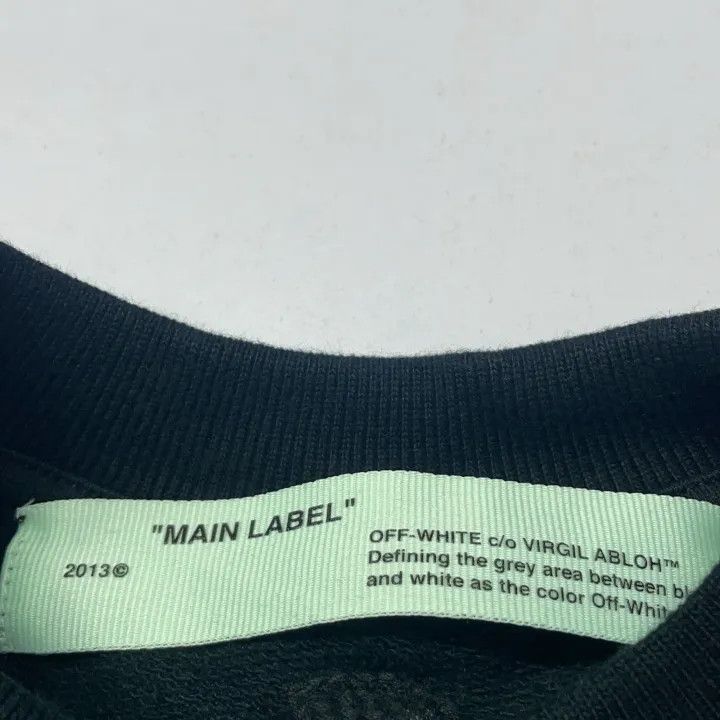 Off-White OFF-WHITE SS19 Black Diagonal Print Crewneck Sweatshirt 0079 Size US XXS / EU 40 - 4 Thumbnail