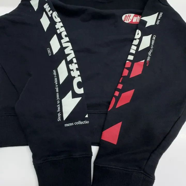 Off-White Off-White Black Diagonals Long Sleeve Sweatshirt 0079 Size US XXS / EU 40 - 6 Thumbnail