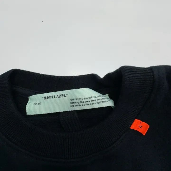 Off-White Off-White Black Diagonals Long Sleeve Sweatshirt 0079 Size US XXS / EU 40 - 4 Thumbnail