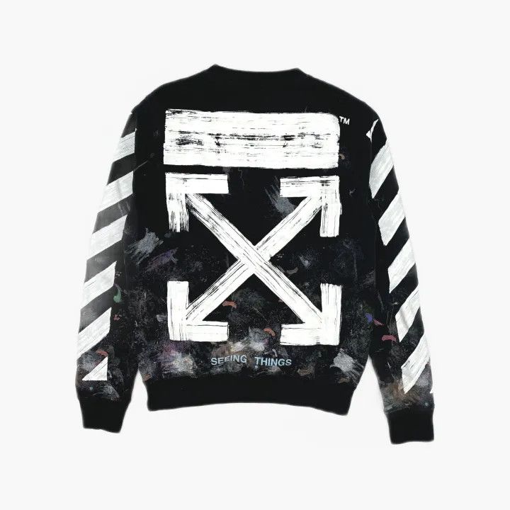 Off-White OFF-WHITE Starry Ink Splash Hoodie Black 0079 Size US XXS / EU 40 - 3 Thumbnail