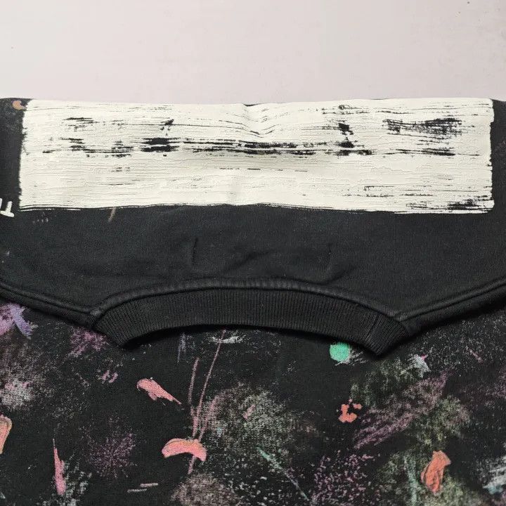 Off-White OFF-WHITE Starry Ink Splash Hoodie Black 0079 Size US XXS / EU 40 - 8 Thumbnail