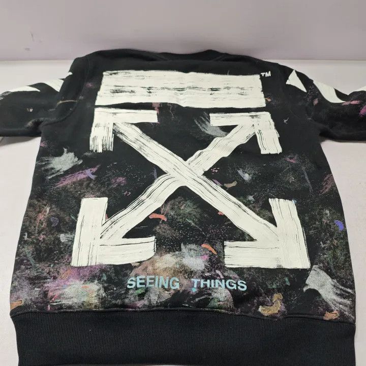 Off-White OFF-WHITE Starry Ink Splash Hoodie Black 0079 Size US XXS / EU 40 - 9 Thumbnail