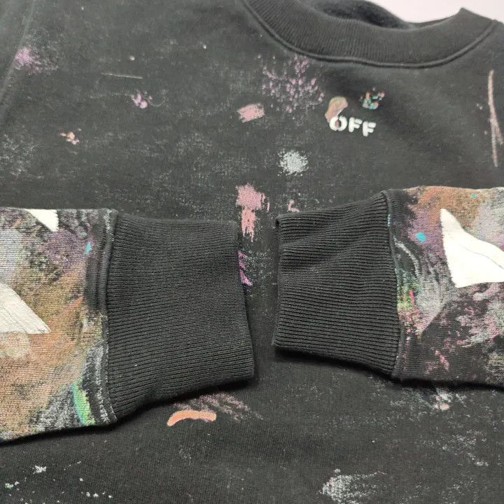 Off-White OFF-WHITE Starry Ink Splash Hoodie Black 0079 Size US XXS / EU 40 - 11 Thumbnail