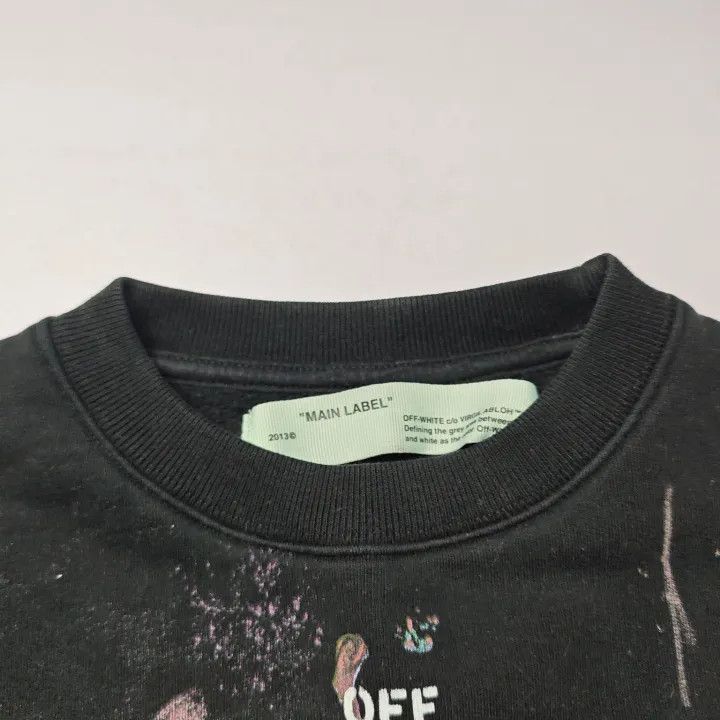 Off-White OFF-WHITE Starry Ink Splash Hoodie Black 0079 Size US XXS / EU 40 - 7 Thumbnail