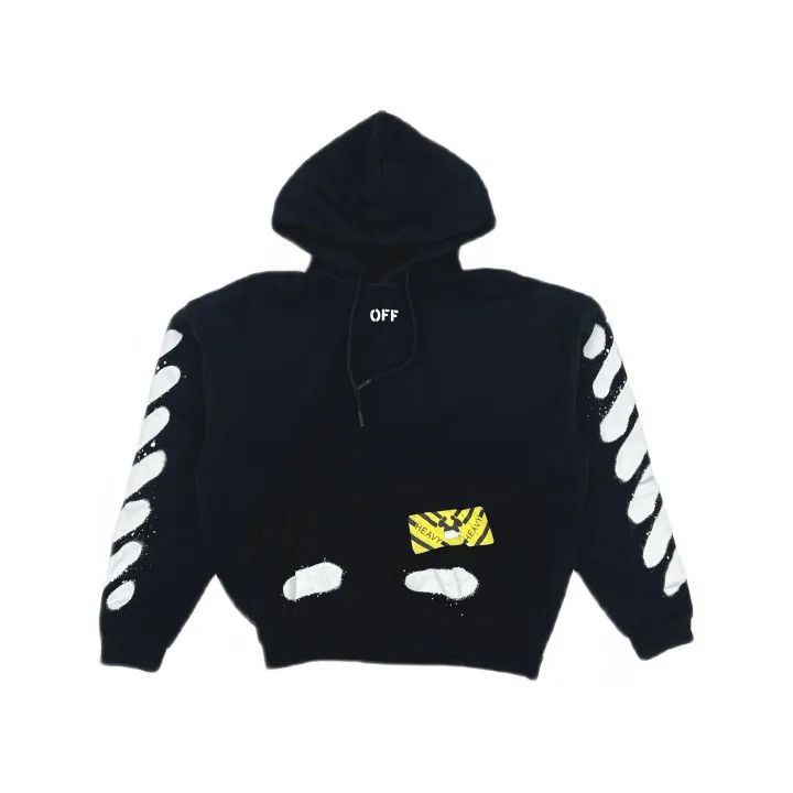 Off-White OFF-WHITE Graffiti Print Black Hoodie 0079 Size US XS / EU 42 / 0 - 2 Thumbnail