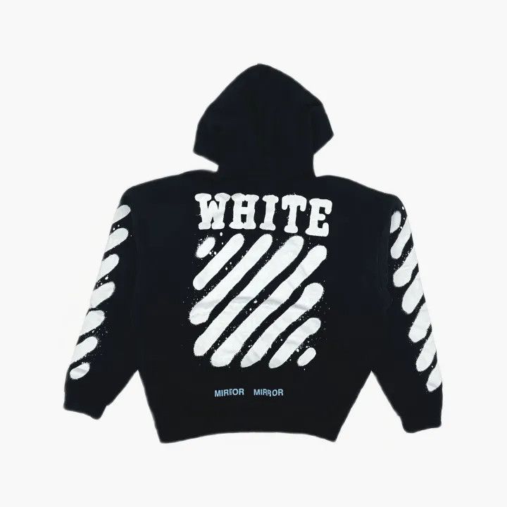 Off-White OFF-WHITE Graffiti Print Black Hoodie 0079 Size US XS / EU 42 / 0 - 3 Thumbnail