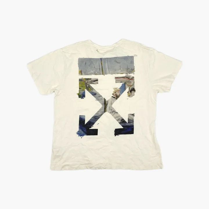 Off-White Off-White Artistic Arrow Graphic Cotton T-Shirt 0079 Size US M / EU 48-50 / 2 - 2 Thumbnail
