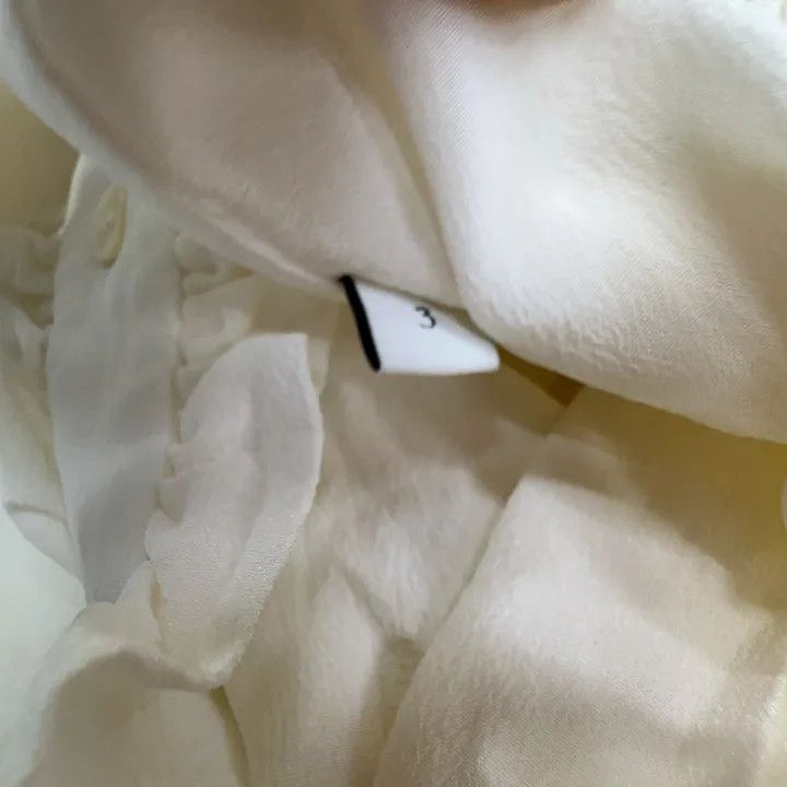 Sandro Sandro White Long Sleeve Bow Tie Shirt 0079 Size S / US 4 / IT 40 - 6 Thumbnail