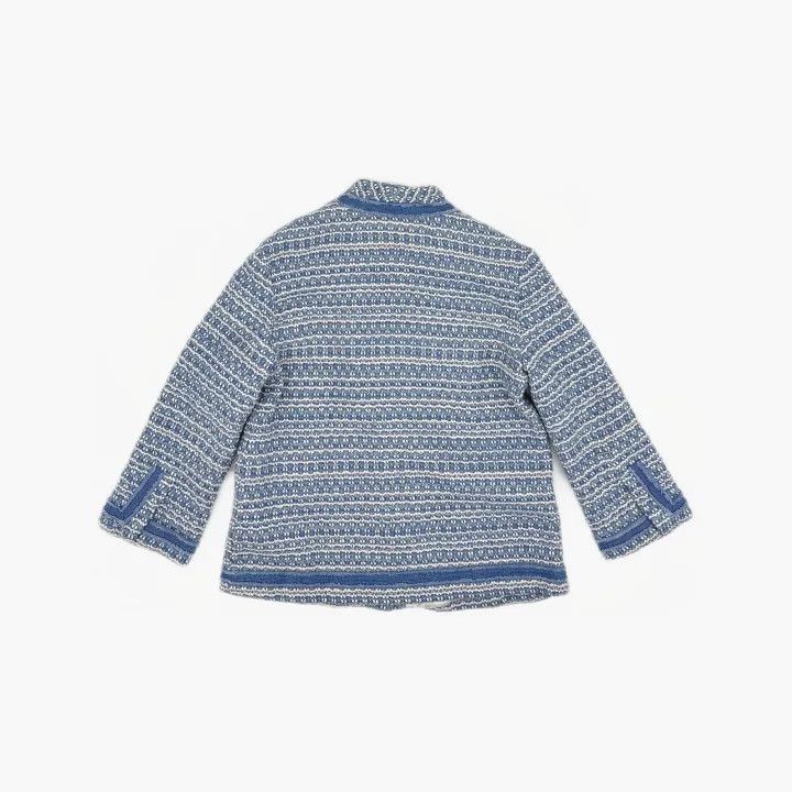 Sandro Sandro Blue Color Block V-Neck Knit Sweater 0079 Size M / US 6-8 / IT 42-44 - 3 Thumbnail